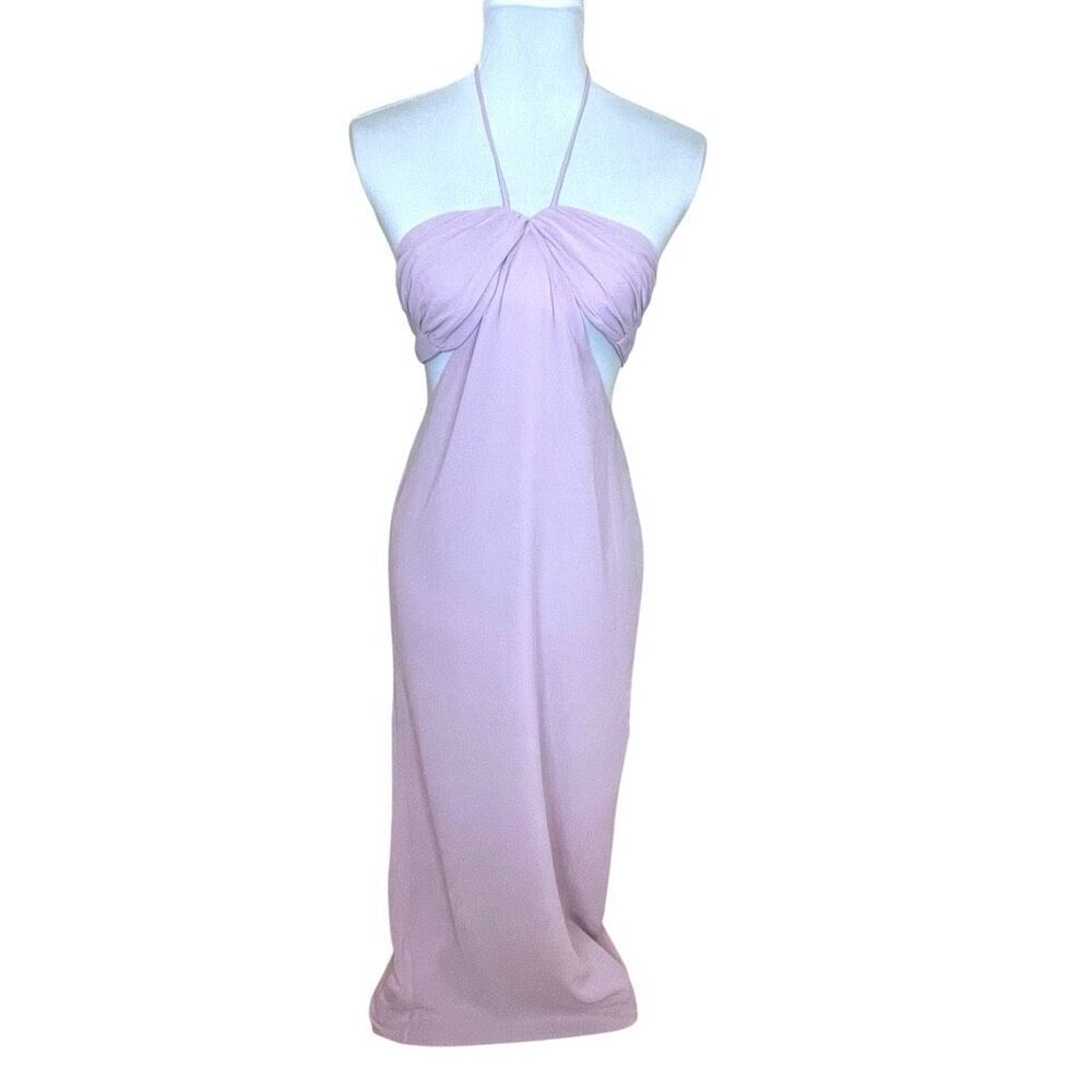 Peppermayo Tyra Ruched Maxi Dress Lavender Size 4 - Picture 3 of 10